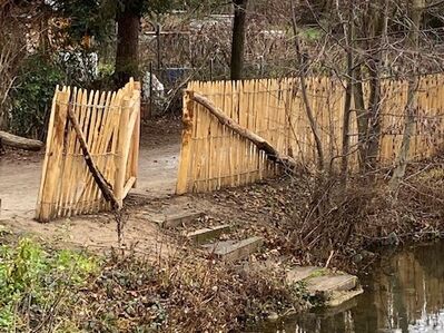 Zaun am Vogelteich in Traisa