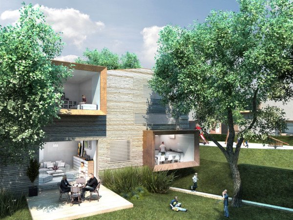 Planungsbeispiel für das Wohnen am Gemeinschaftspark